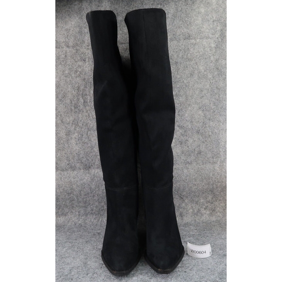 Zodiac Shoes Women 7.5 Boot Tall Western Ronson Fashion Cuban Heel Black OTK Zip - Picture 3 of 16